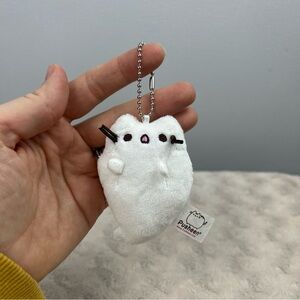 Pusheen Gund White Ghost Plush Stuffed Keychain Cat 4059094 Mini 3"